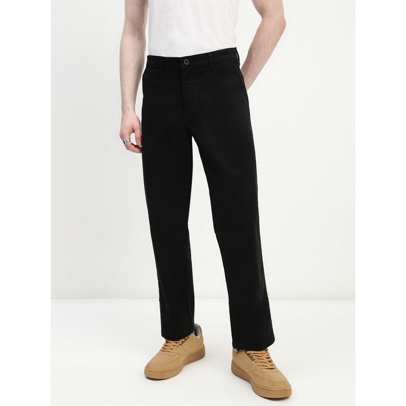 necked Black Necked Comfort Straight Fit Chinos (30)