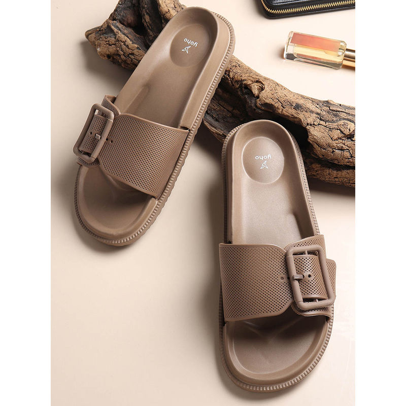 Yoho Beige Grape Sliders For Women (Uk 5)