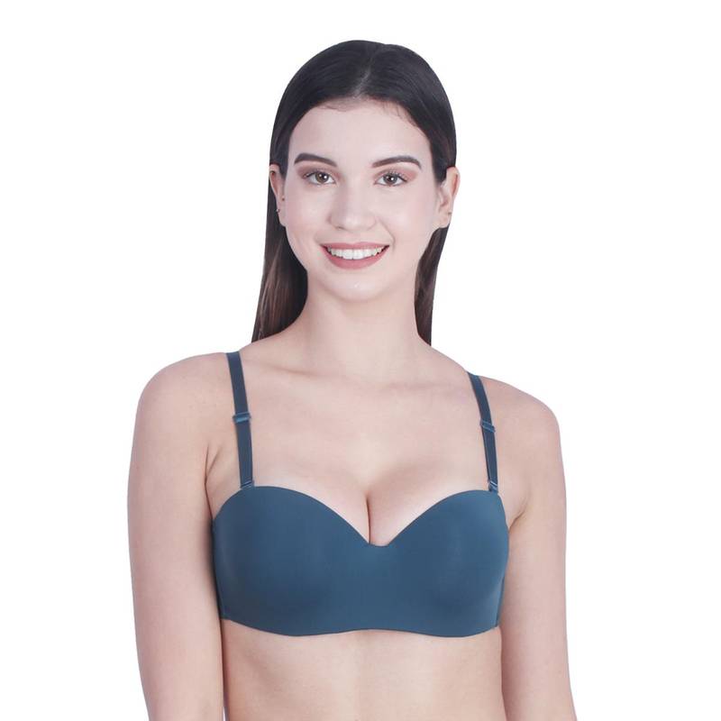 BRACHY Women Padded Push Up Demi Cup T Shirt Multiway Balconette Bra (30B)