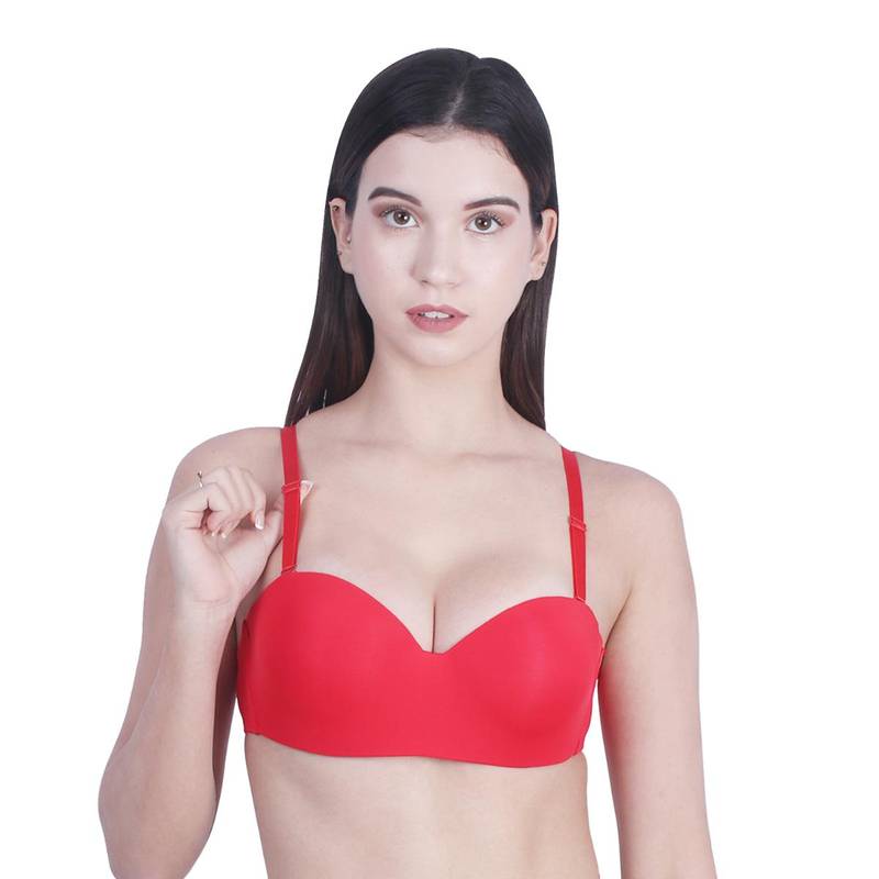BRACHY Women Padded Push Up Demi Cup T Shirt Multiway Balconette Bra (34C)
