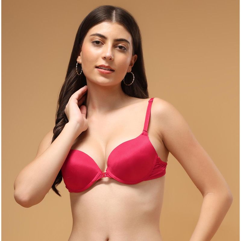 BRACHY Red Lightly Padded Wired Bra (34B)