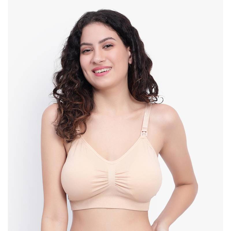 BRACHY Women Seamless Nursing Feeding Bra for Maternity and Breastfeeding (38B)