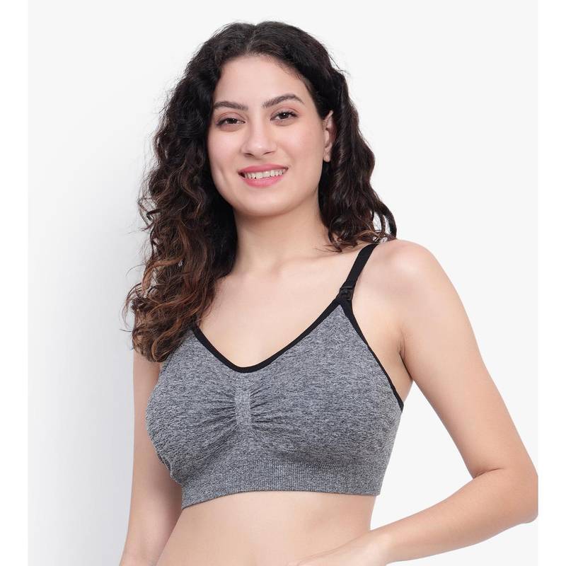 BRACHY Women Seamless Nursing Feeding Bra for Maternity and Breastfeeding (34B)