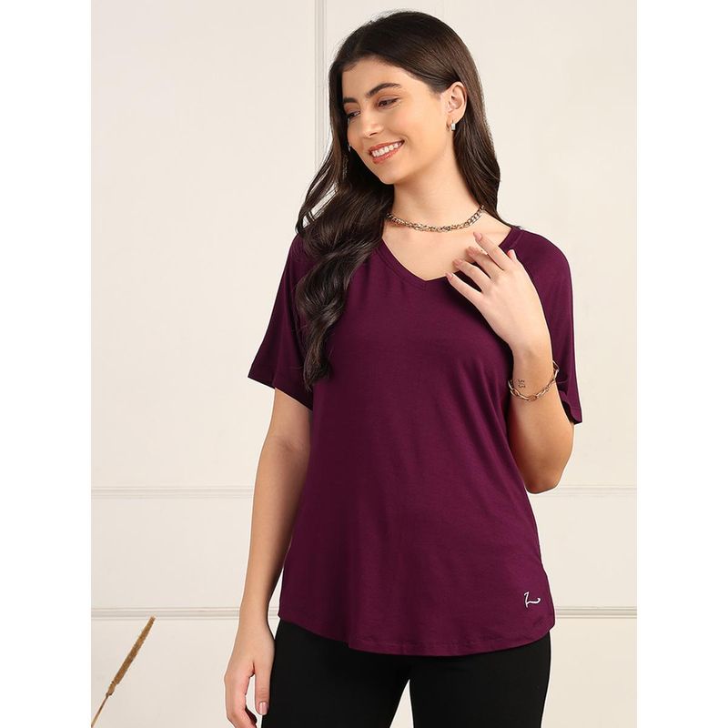 Zelena Women Half Sleeves Viscose Maternity Nursing Top with Zip (M)
