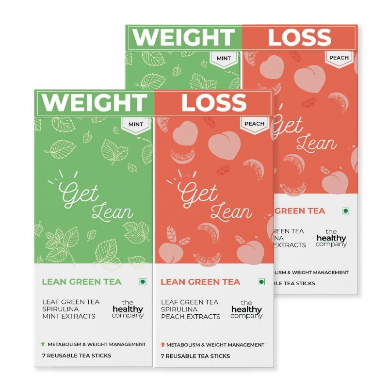 The Healthy Company Weight Loss Lean Green Tea Plan with Superfood Spirulina, Mint and Peach