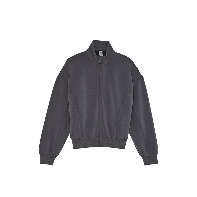 Victoria's Secret Vsx Featherweight Knit Full-Zip Jacket Black (L)