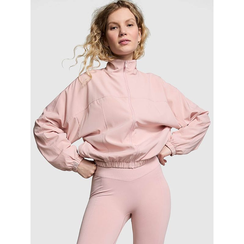 Victoria's Secret Pink Tech Stretch Full-Zip Jacket Pink (2XL)