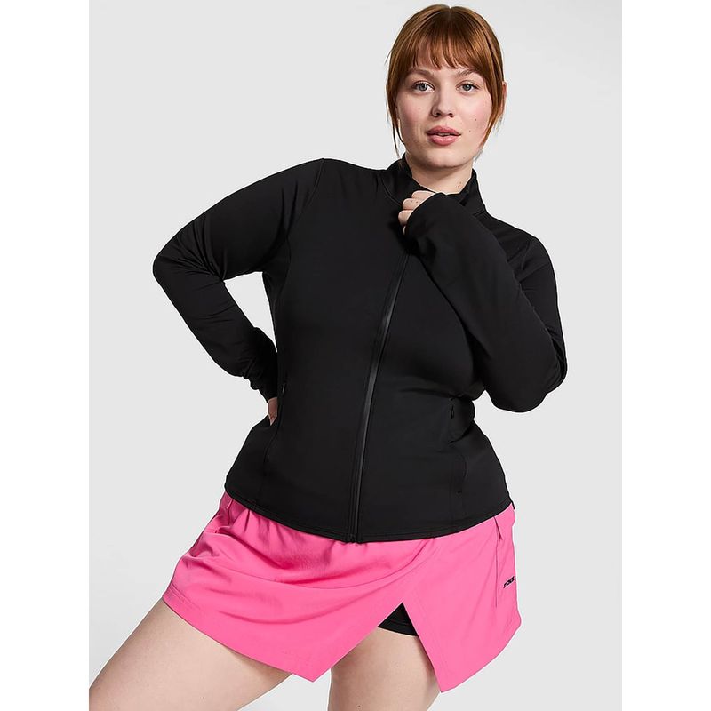 Victoria's Secret Pink Relay Full-Zip Jacket Black (L)