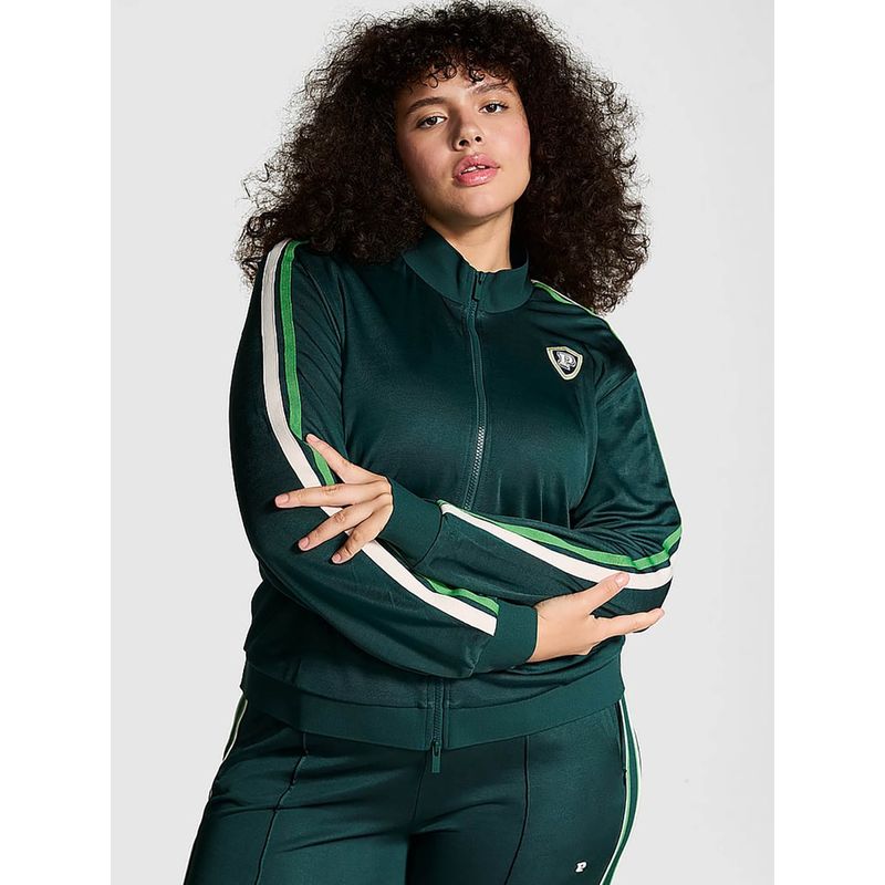 Victoria's Secret Pink Track Star Full-Zip Jacket Green (XS)