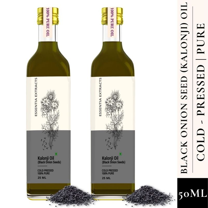 Essentia Extracts Combo Of 2 Cold-pressed Onion Black Seed Oils