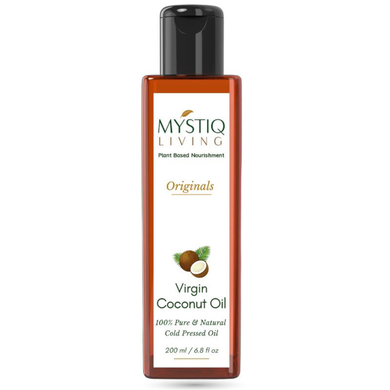 Mystiq Living Virgin Coconut Oil 100% Pure Cold Pressed For Hair, Face, Skin, Body & Baby Massage