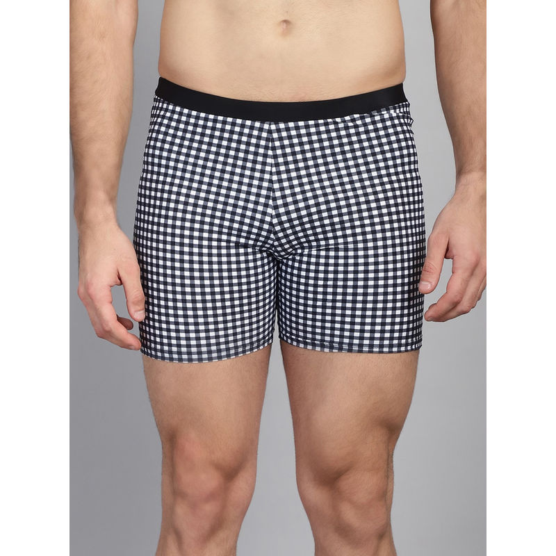Cukoo Men Black Checked Swim Bottom (S)