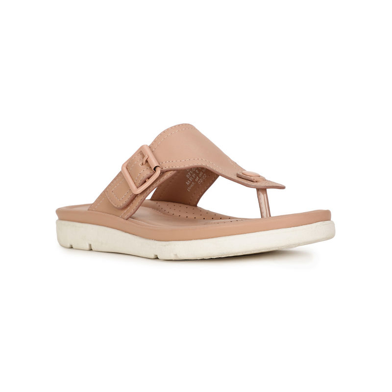 Bata Solid Pink Flats (UK 4)