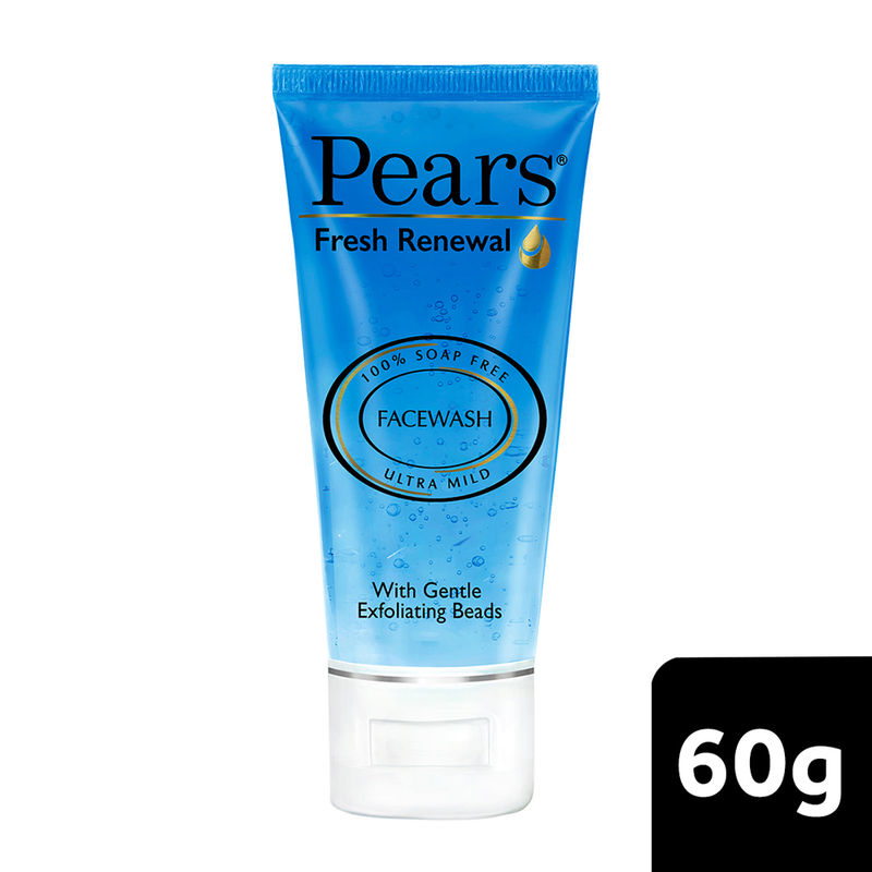 Pears Fresh Renewal Facewash PH Balanced with Gentle Exfoliating Beads