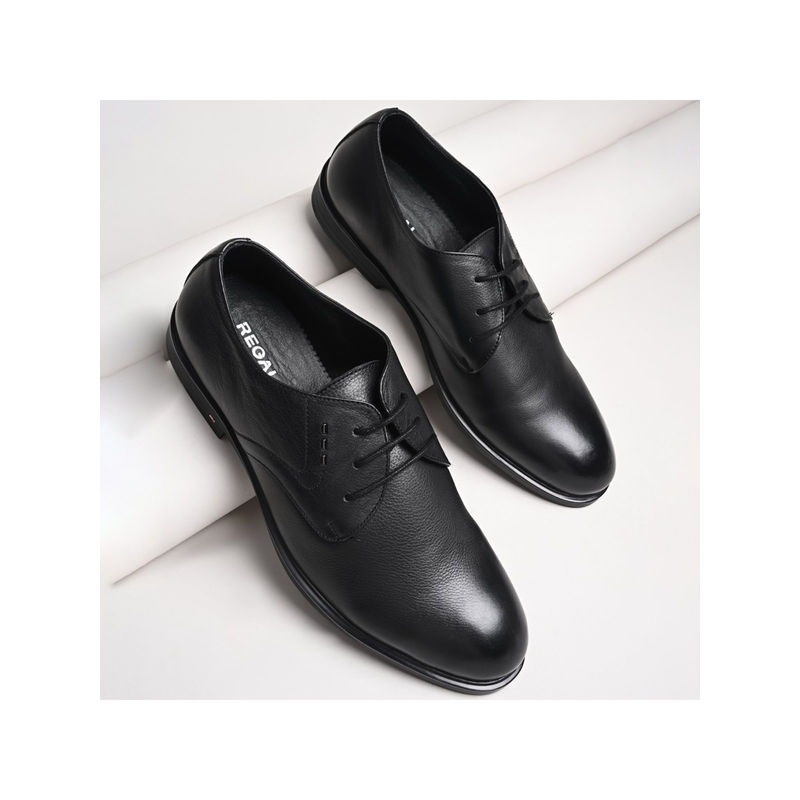 REGAL Black Men Classic Office Lace Ups Formal Derbies (UK 10)