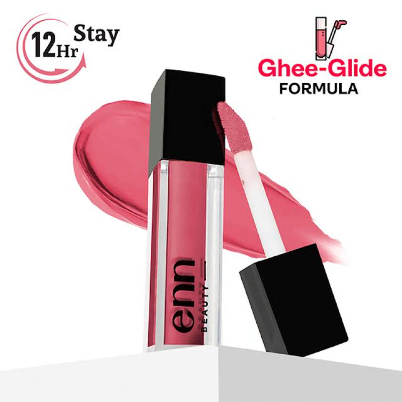 ENN Ghee-Infused 12H Stay Liquid Lipstick - Transferproof, Full Coverage - Berry Vodka