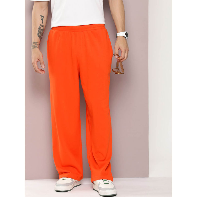 DILLINGER Orange Light Weight Baggy Knitted Korean Trackpants (S)