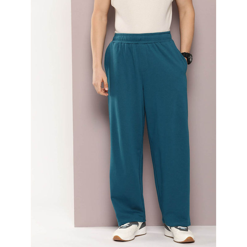 DILLINGER Blue Light Weight Baggy Knitted Korean Trackpants (M)