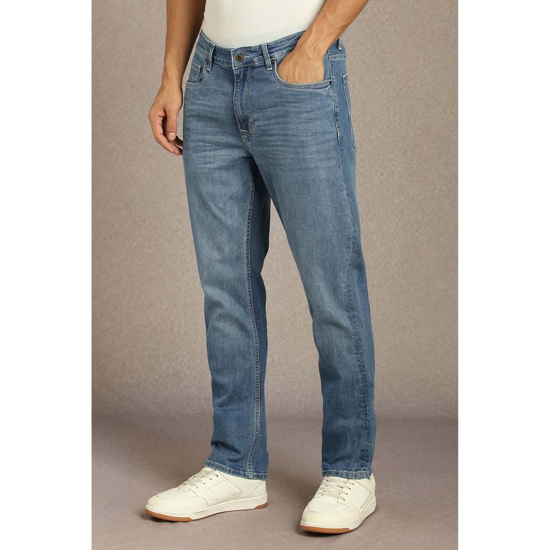 Louis Philippe Men Blue Mid Slim Fit Jeans (30)
