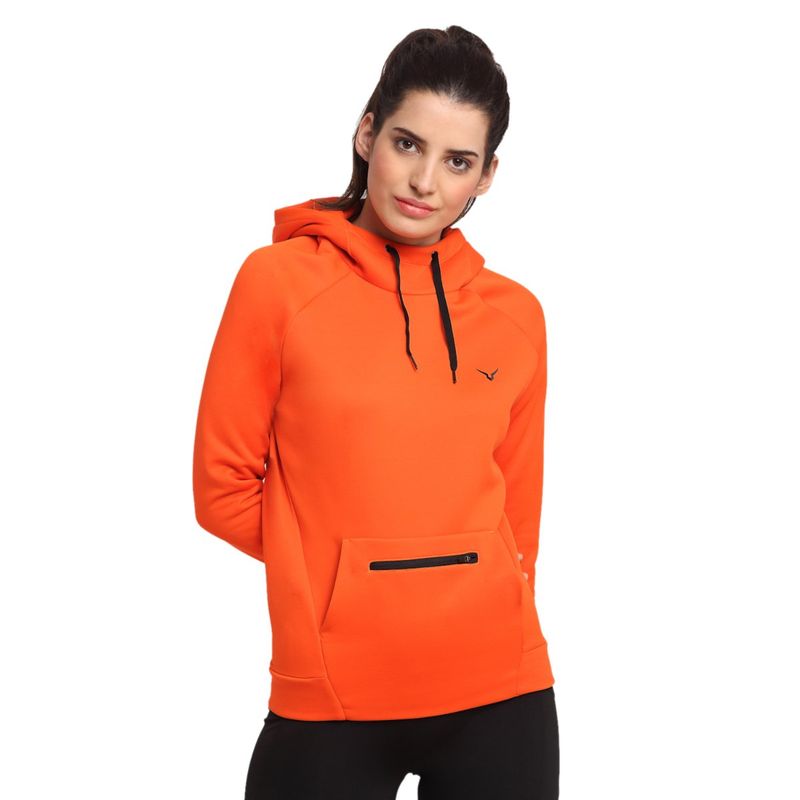 INVINCIBLE Orange Women’s Exclusive Box Fleece Sweatshirt (XS)