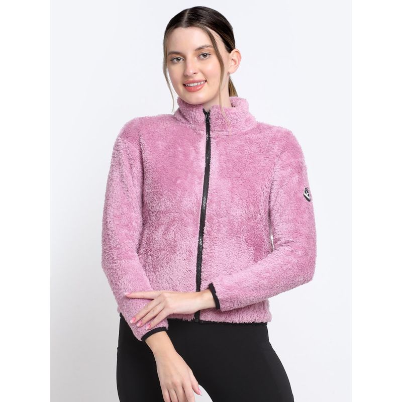 INVINCIBLE Pink Womens Double Sherpa Jacket (S)