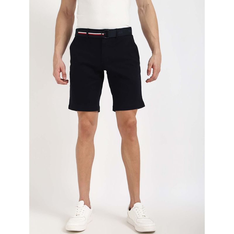 Tommy Hilfiger Mens Navy Blue Shorts with Belt (Set of 2) (32)
