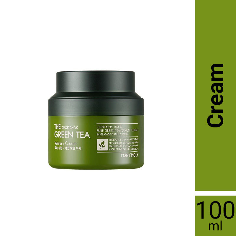 TONYMOLY Korean The Chok Chok Green Tea Watery Cream to Hydrate & Moisturize Dry Skin