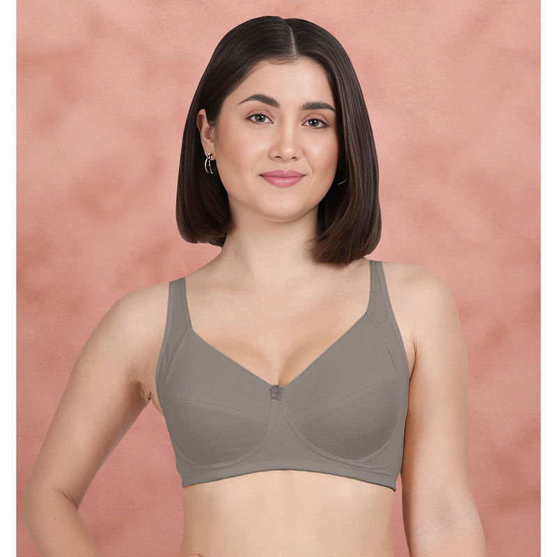 Shyaway Susie By Stormfront Grey Non Padded Everyday Side Support Bra (38C)