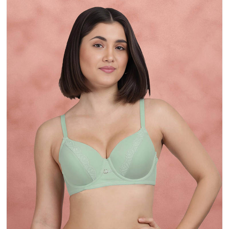 Shyaway Susie By Bay Green Lace Detailed Padded Wired Bra (36B)