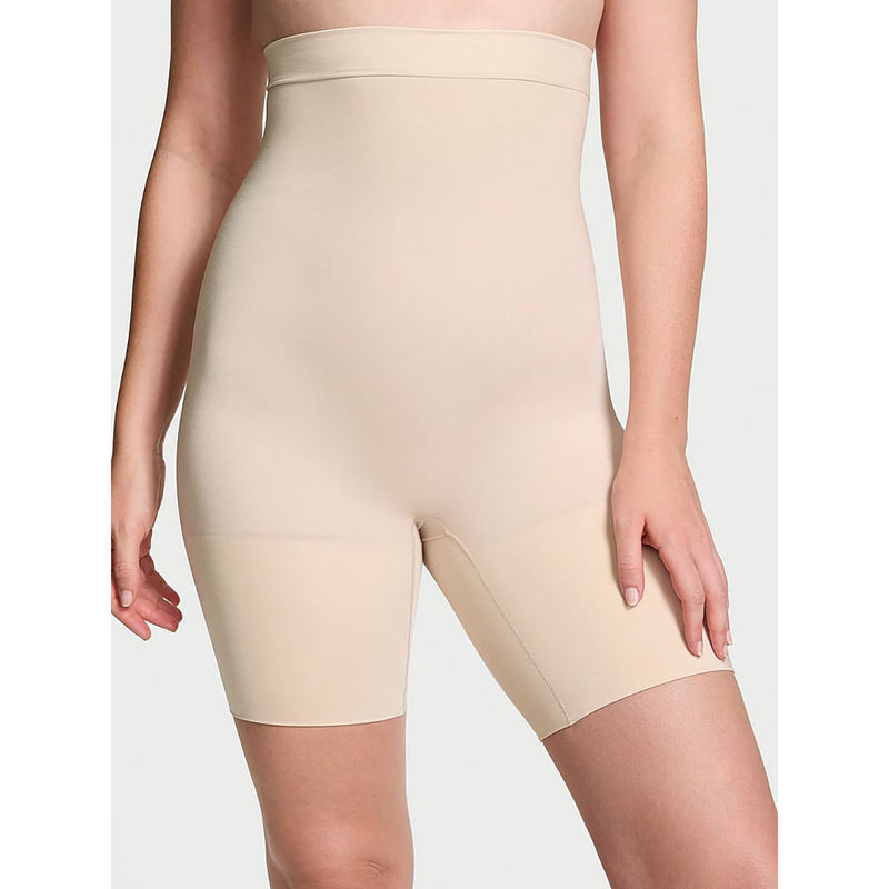 Victoria's Secret Shapewear Seamless Shaping Mid-Thigh Shorts Beige (XS)