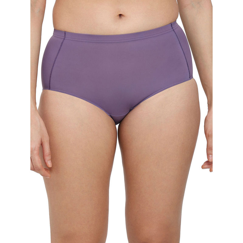 Wacoal Womens Cool Comfort High-Waist Full Coverage Midi Panty - Purple (M)