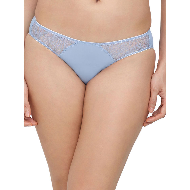 Wacoal Womens Cool Comfort Low-Waist Medium Coverage Bikini Panty - Blue (M)