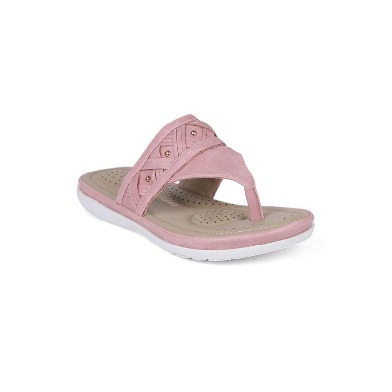 Bata Solid/Plain Pink Sandals (UK 6)