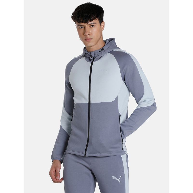 Puma Evostripe Full-Zip Mens Grey Jacket (S)