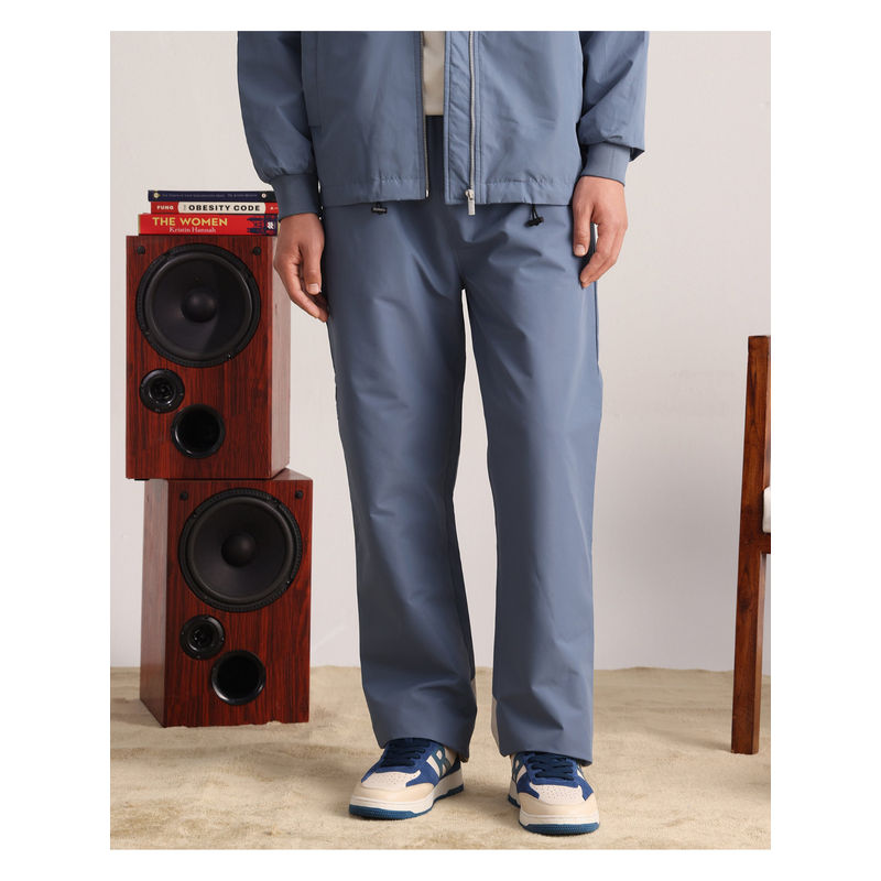 Rare Rabbit Men Waber-B Light Blue Cut & Sew Regular Fit Track Pant (34)