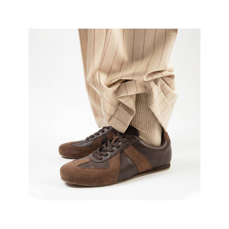 Monkstory Men Escape Classic Panel Sneakers - Brown (UK 11)