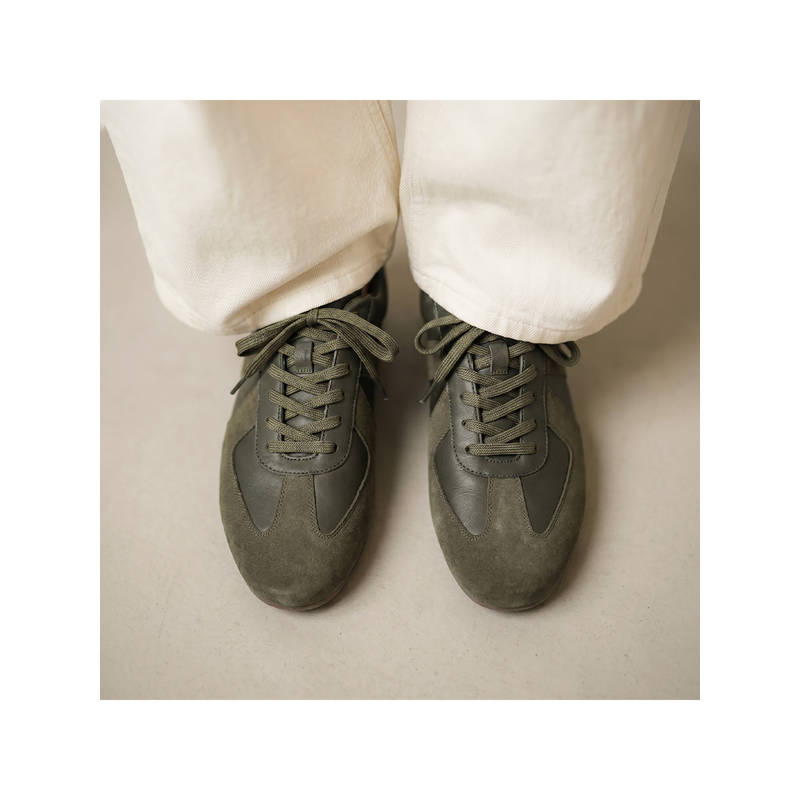 Monkstory Men Escape Classic Panel Sneakers - Olive Green (UK 8)