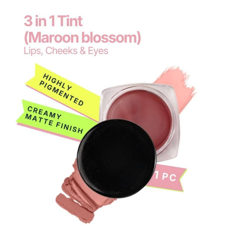 MAKEUP BY SITI Lip & Cheek Tint with Vitamin E & Jajoba Oil For Eyelids & Cheek - Morron Blossom