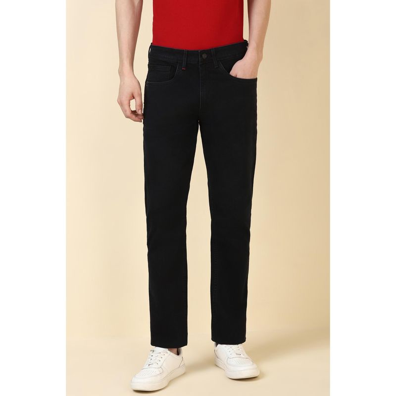 Allen Solly Mens Black Dark Wash Jeans (34)