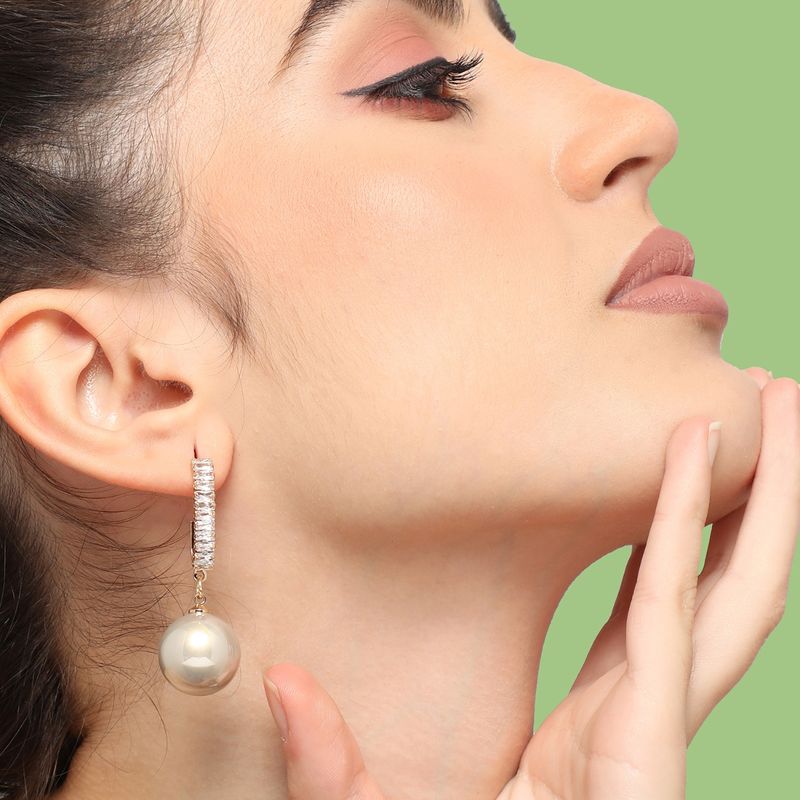 GOLD PLATED PARTY DESIGNER DROP EARRING FOR WOMEN main image 1