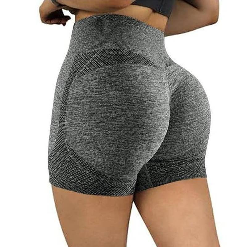 BRACHY Yoga Shorts Spandex Shapewear High Waisted Booty Scrunch Workout Shorts (M) (M)