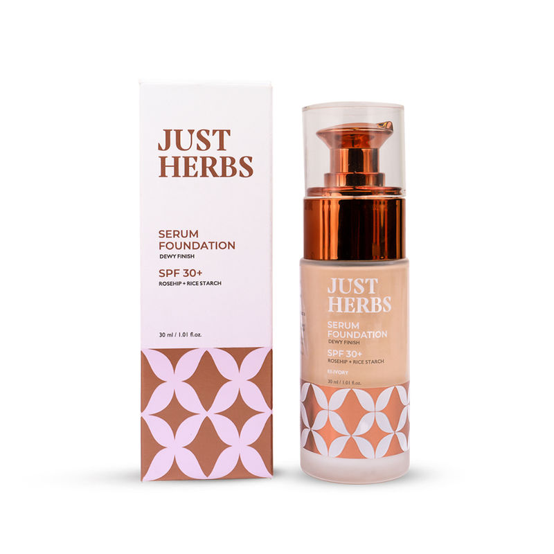 Just Herbs 12 Hours Full Coverage Serum Foundation SPF 30+ - Ivory