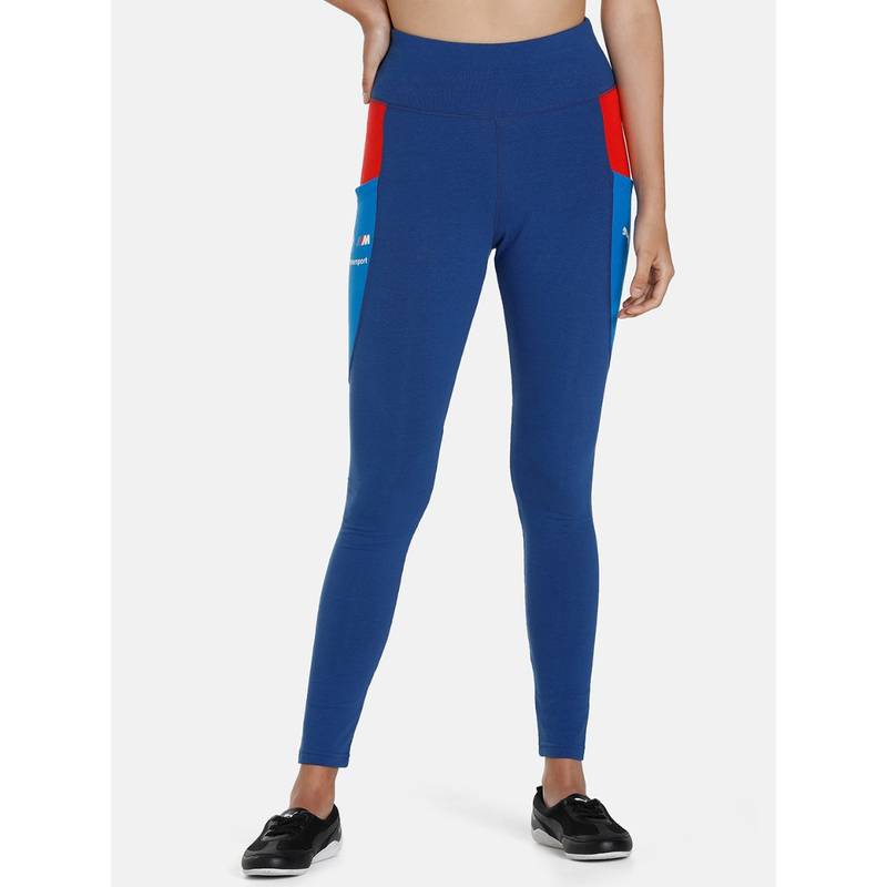 Puma Bmw M Motorsport Womens Blue Tights (L)