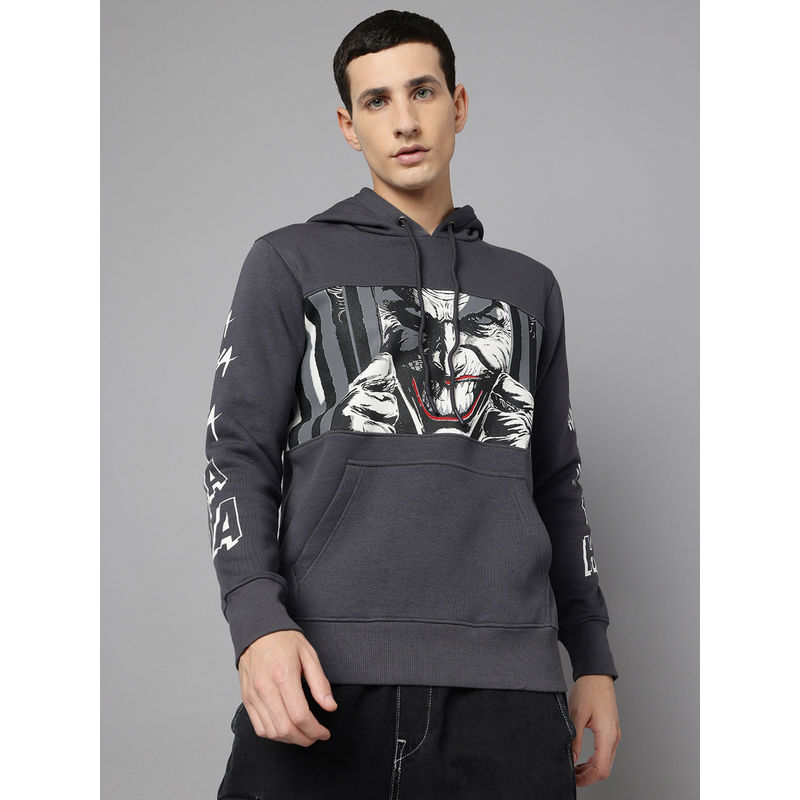 Free Authority Grey Joker Graphic Regular Hoodie (S)