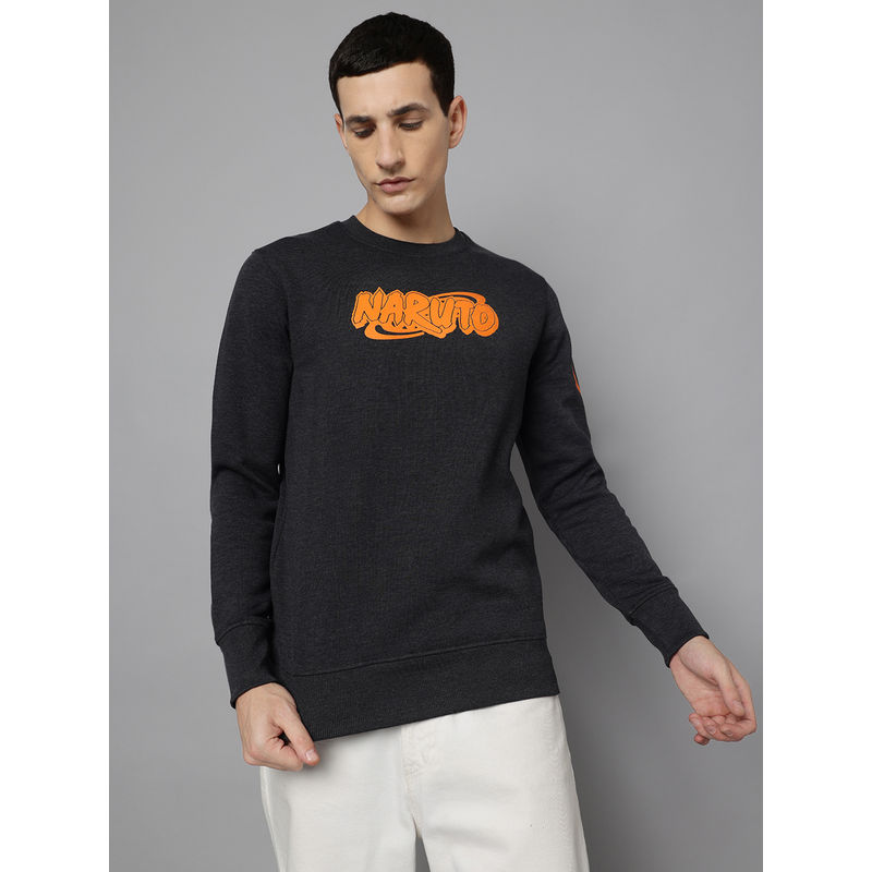 Free Authority Charcoal Naruto Graphic Regular Fit Sweatshirt (S)
