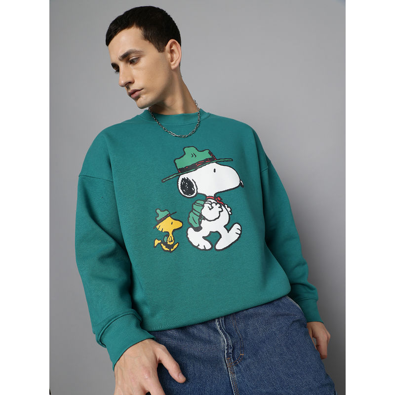 Free Authority Blue Peanuts Graphic Oversize Sweatshirt (L)