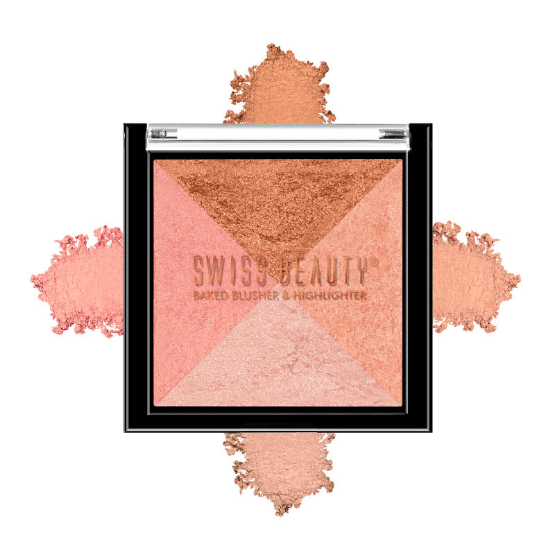 Swiss Beauty Baked Blusher & Highlighter - 01