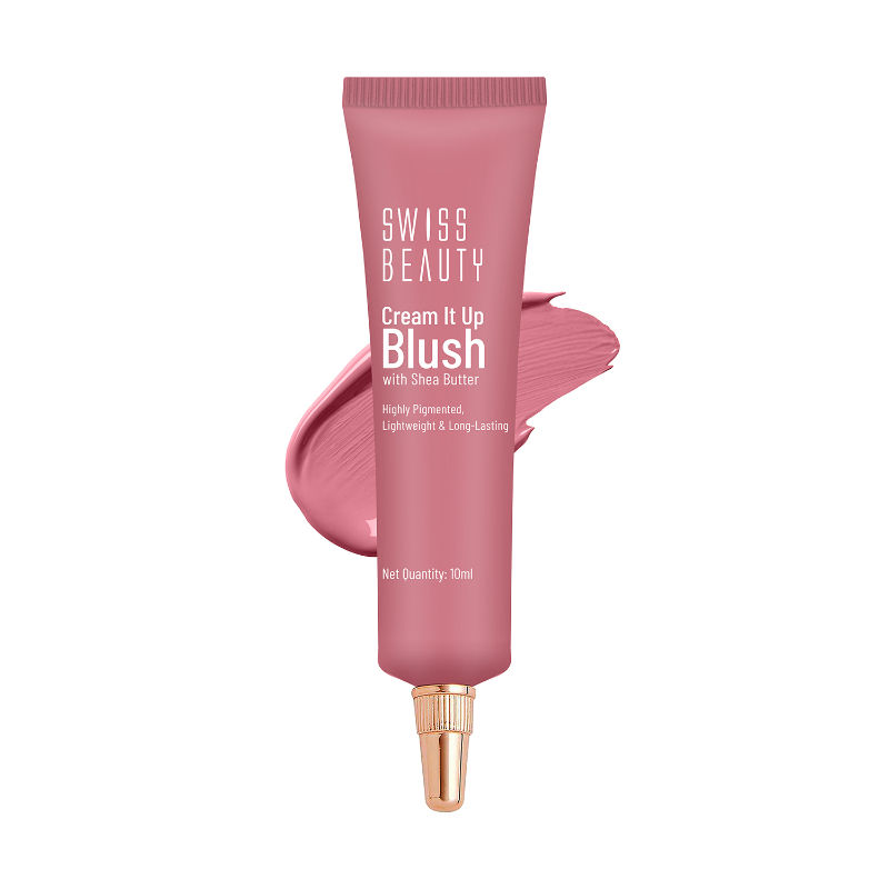 Swiss Beauty Cream It Up Blusher With Shea Butter , Multi-Functional , Matte Finish - 5 Cheek-o-pink