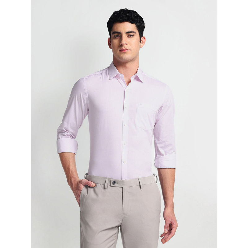 Arrow Lavender Printed Manhattan Slim Fit Shirt (42)