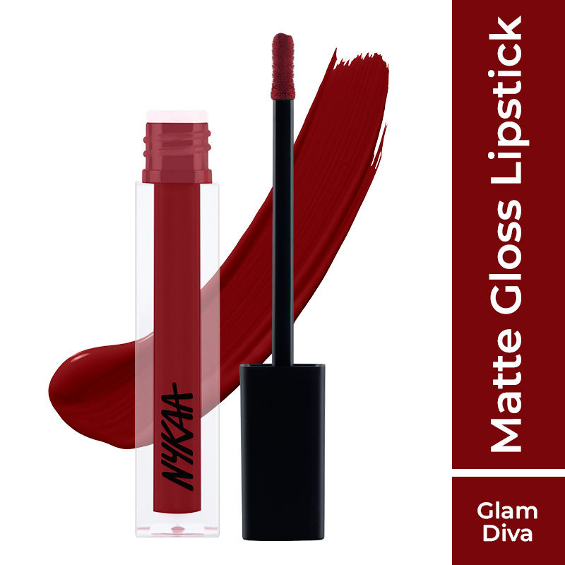 Nykaa 8 Hour Lasting Full Cover Matte Gloss - Glam Diva